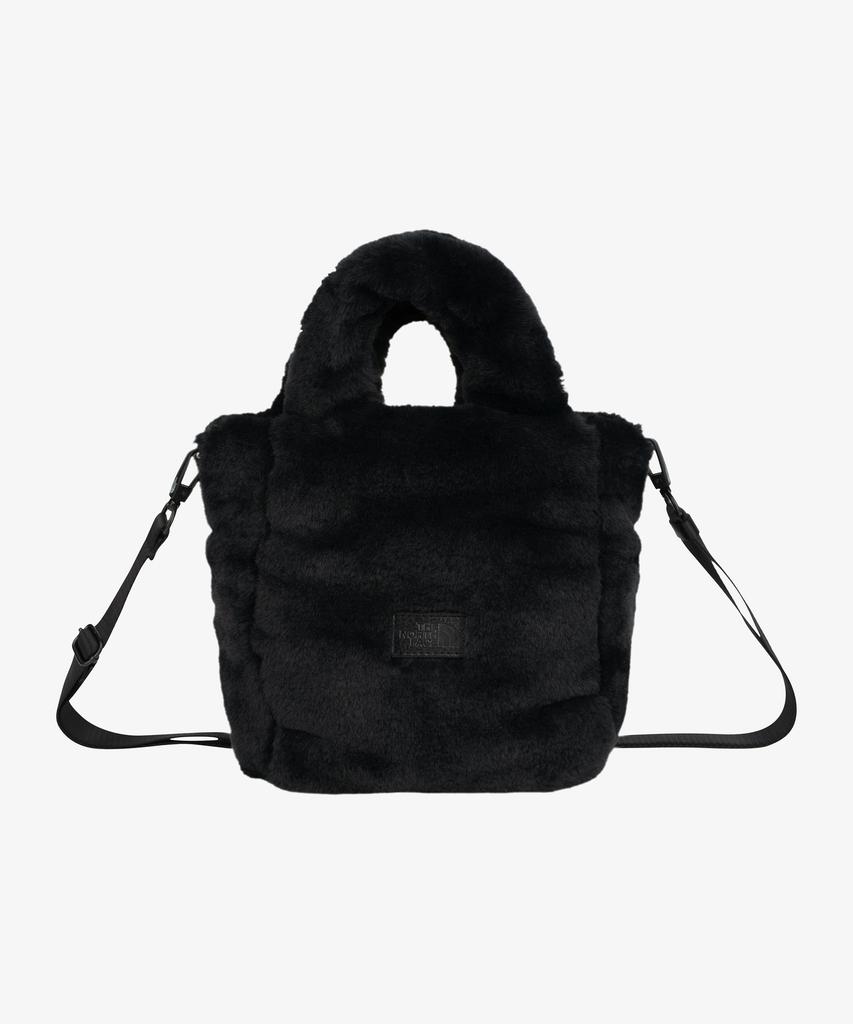 The North Face Nn2Pr69J Белый Лэйбл Пухлый Тоут Мини_Мех Настоящий Черный