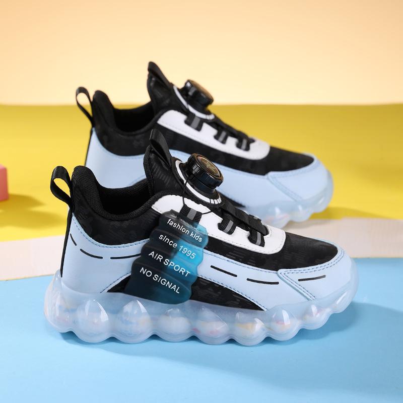 Водонепроницаемые кожаные спортивные ботинки для мальчиков - Стиль Зима 2025, для детей среднего и старшего возраста, стильные беговые кроссовки.