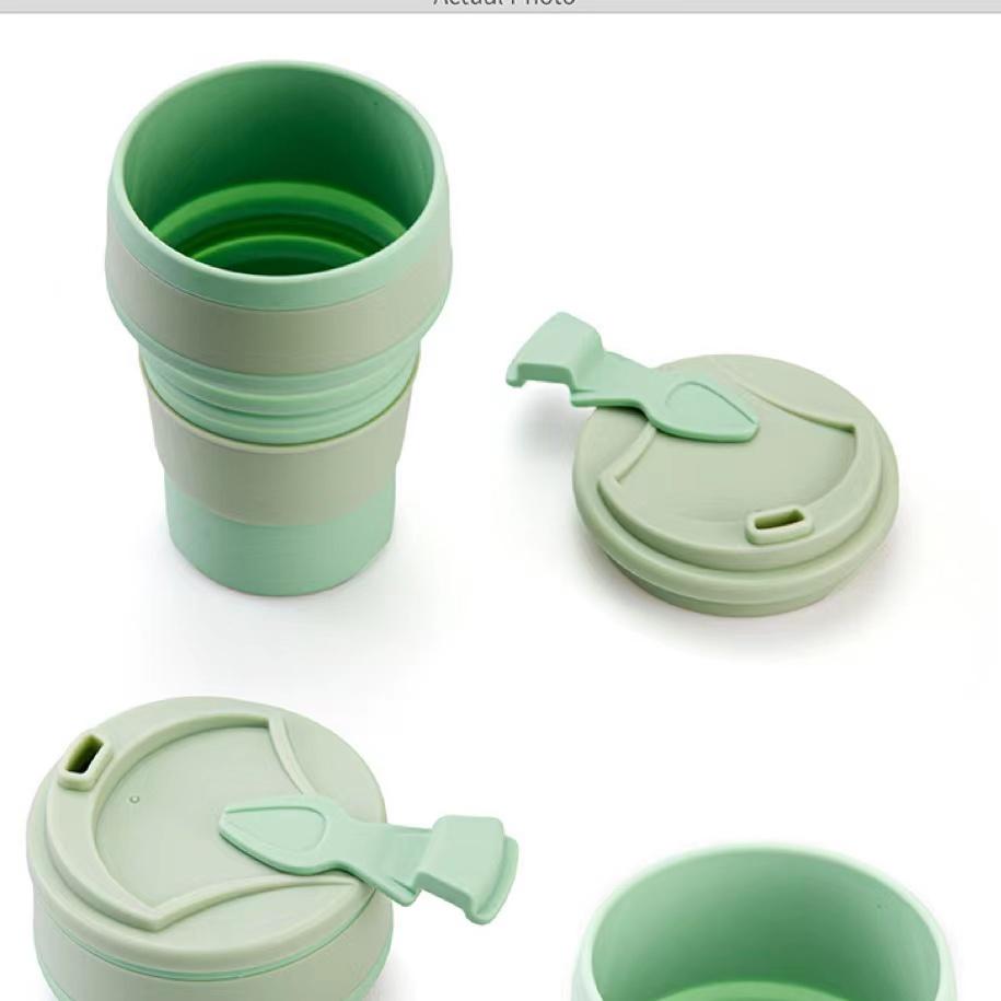 SHIMOYAMA 350 мл складная чашка мини-выдвижная чашка силиконовая портативная чайная чашка для путешествий на открытом воздухе телескопическая кружка для питья кофе с крышкой