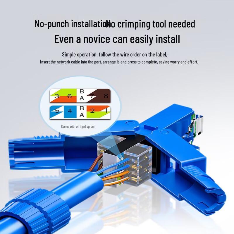 SAMZHE Cat6A Tool-Free RJ45 Ethernet Connector