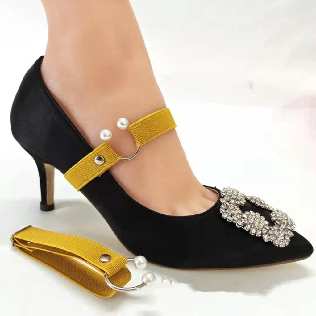 1 пара эластичных ремешков для обуви, свободные туфли на высоком каблуке, несвободные ремешки для девочек, женская обувь, ремни, одноцветные шнурки