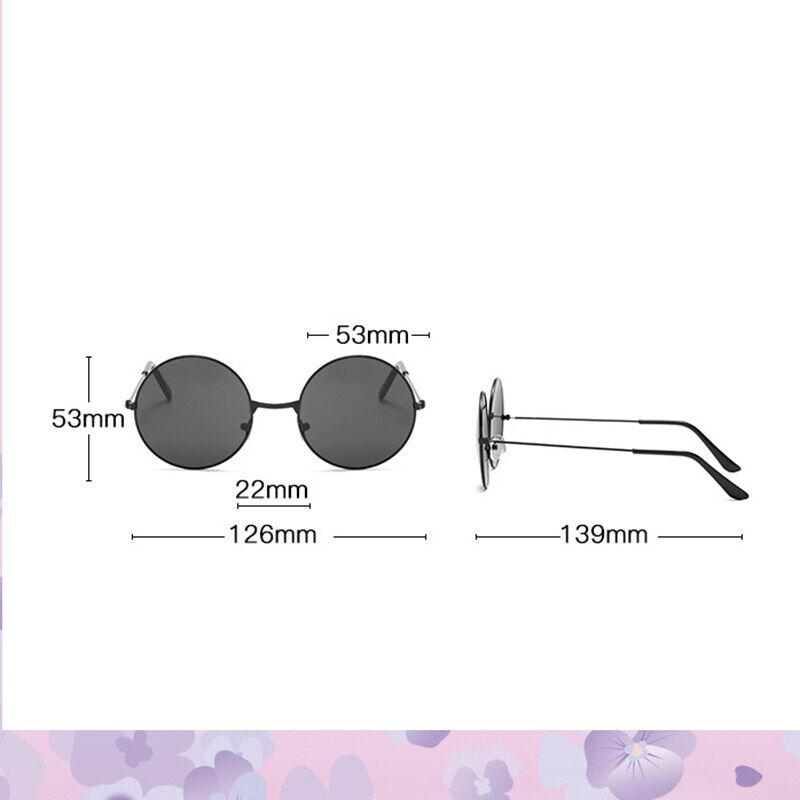 Fashion Children's Round Frame Sunglasses Male Baby Color Film Reflective Round Prince Glasses Trendy Female Child Sunglasses