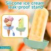 Новая силиконовая подставка для эскимо с защитой от капель, многоразовая, многоцветная, подставка для мороженого, ручной лоток для мороженого