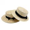 Parent-child Hat Summer Beach Hat Women's Bow Flat Edge Sun Protection Straw Hat Outdoor Flat Top Sun Hat