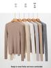 Women's 100% Pure Cashmere Striped Slim Fit Half-High Neck Sweater, Warm Autumn & Winter Knit Base Layer