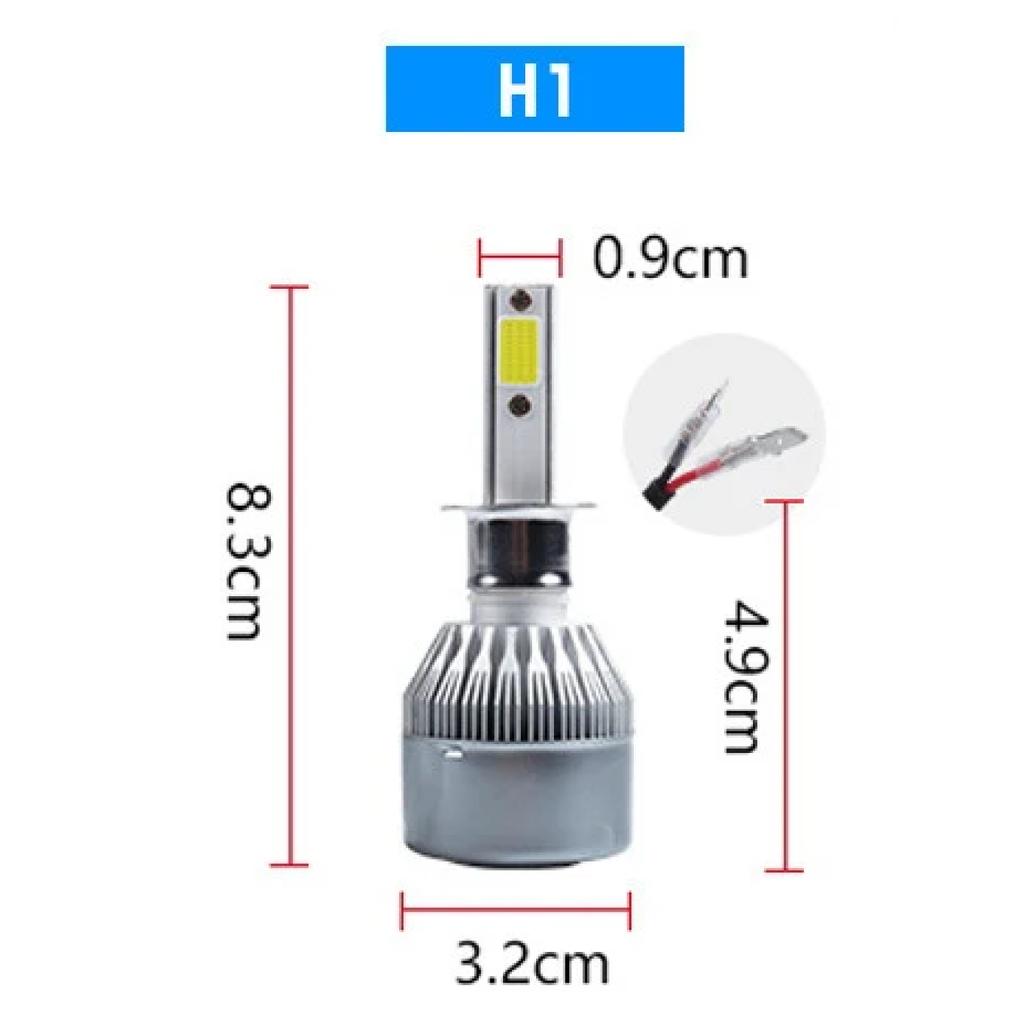 2pcs C6 72W H11 H4 Hi/Lo H1 H7 COB LED H11 HB3 9005 HB4 9006 Car Headlight Bulbs Car Fog Light 12V 7200LM Auto Headlamps