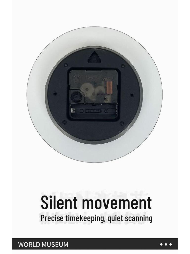 12-дюймовые геометрические настенные часы со звездным небом из стекла - тихие декоративные часы для гостиной