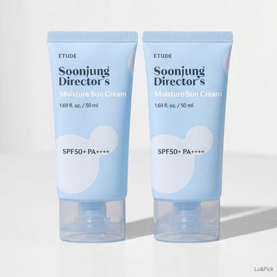 ETUDE SoonJung Директорский увлажняющий солнцезащитный крем SPF50+ PA++++ 50 мл + 50 мл (+Бесплатный подарок)