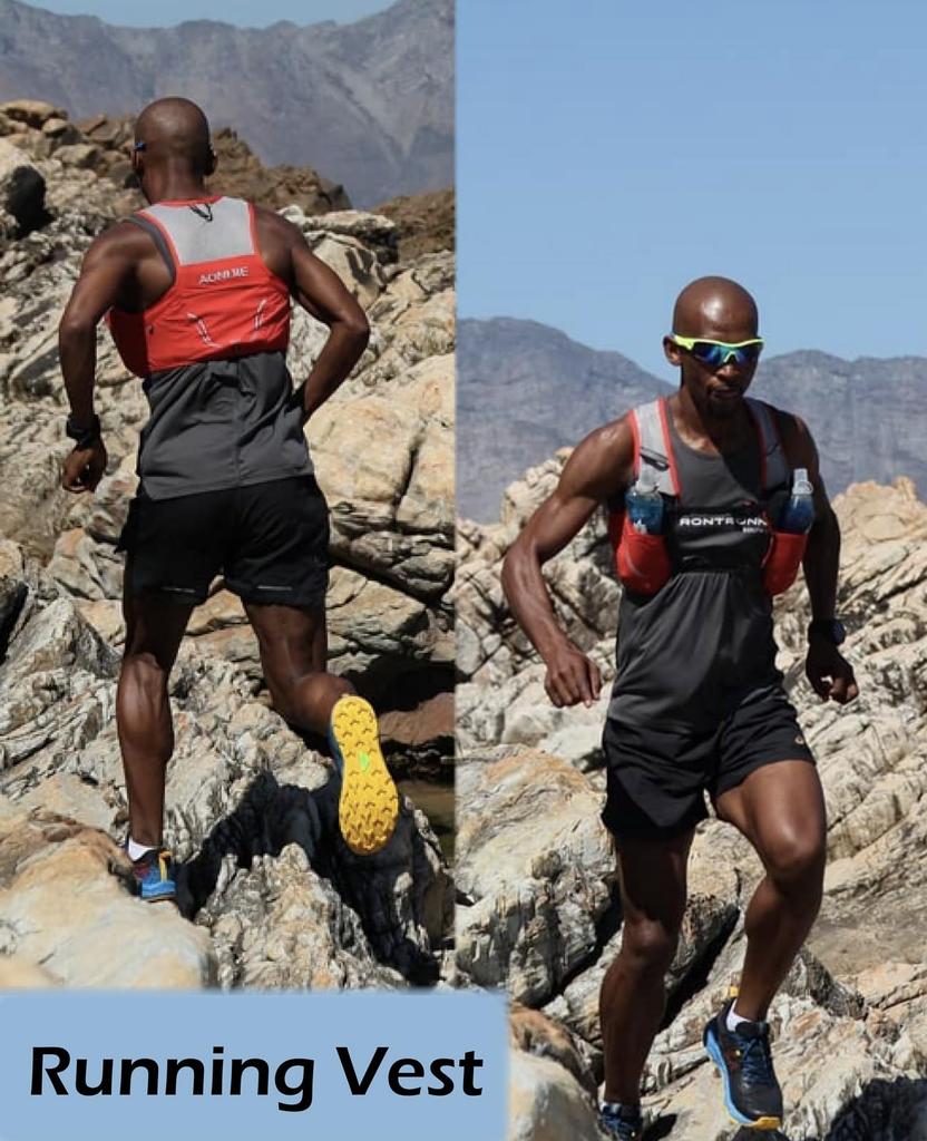 TRIWONDER Рюкзак для бега, сумка для трейлраннинга, гидратационный марафонский рюкзак, черная сумка 2.5 л (Синий & - Только, M/L - 90-102см (Бюст))