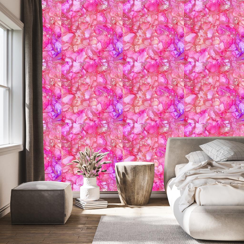 Wallpaper Ink powder pink, purple and lavender 50x1000