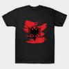 Men Black Print T-shirt Super Large TShirt Albanian Flag Gift Kosovo Albanians No-Cut Transfer Paper Print Cotton Tshirt