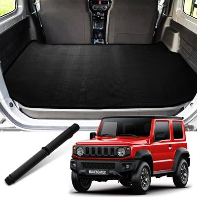 BLUESEATEC Коврик в багажник для Jimny jb64W Sierra Специальный 2D Багажник ПВХ Груз Интерьер Заказной 1 Черный (Джимни JB74W), Дизайн, Водоотталкивающий,