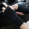 Thin Fingerless Gloves Solid Color Ice Silk Mittens Half Finger Sunscreen Gloves Summer