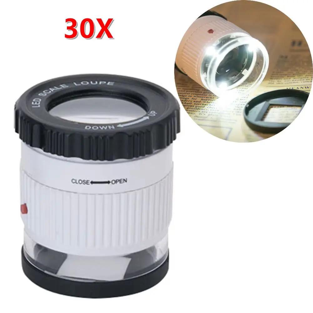 Увеличительное стекло 3/5/10/30X K9 Оптическая линза Монокль Лупа Лупа Глазная линза Ремонт часов для монет Штампы Ювелирные изделия Лупа