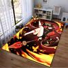 Anime Girl with Red Spear Surrounded by Fire and Butterflies Carpet Suitable for use as an anti-slip for living room bedroom sofas