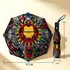 Superhero Calendar 8 Ribs 3Fold Black Glue Uv Protection Umbrella Sun Protection Rainproof Compact Folding Umbrella For Travel Daily Use C923228