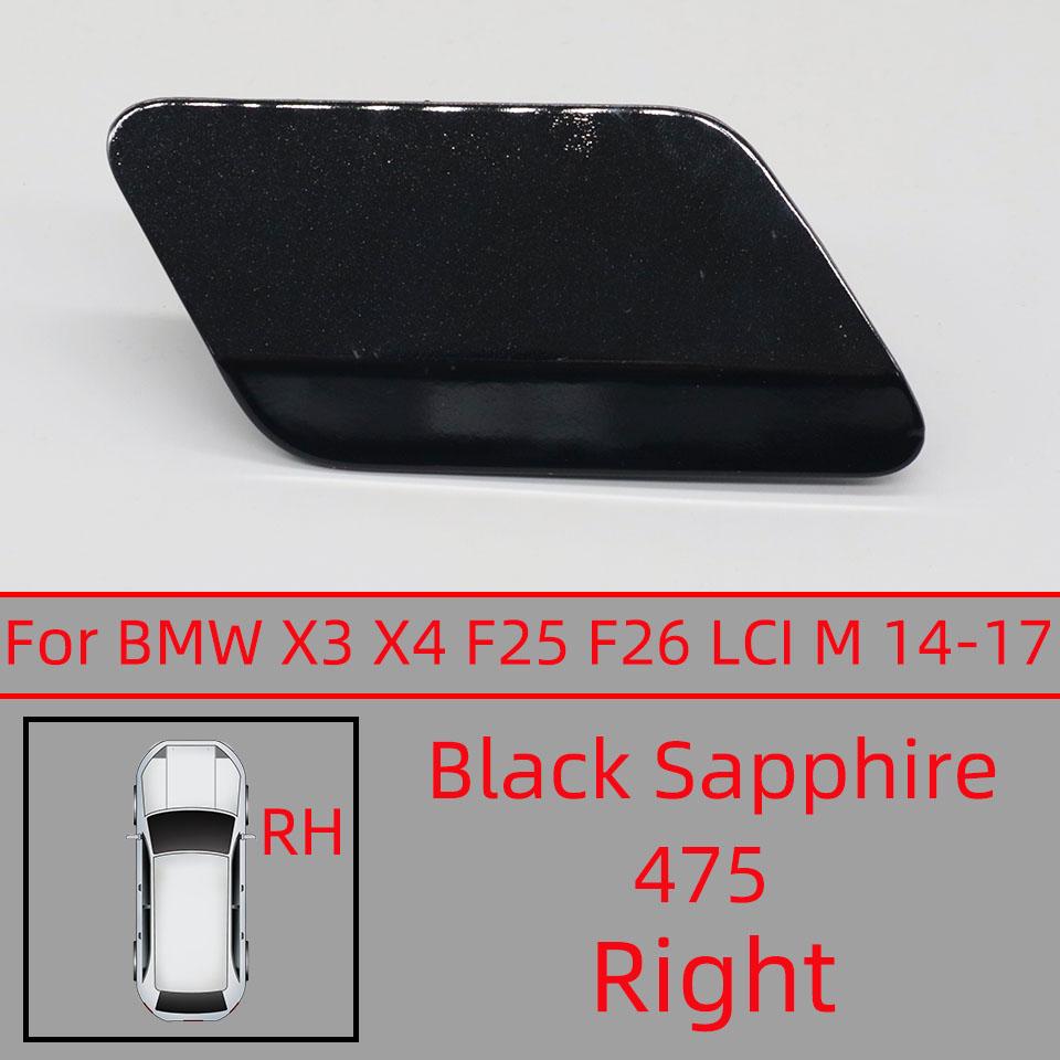 Auto Parts Headlight Washer Cover Cap For BMW X3 X4 F25 F26 LCI M-Sport 2014-2017 High Quality Spray Paint Black White Silver