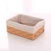Storage Basket Desk Organizer Imitation Wicker Shelf for Office Vanity