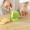 Lemon Tomato Slicer Vegetable Cutter Round Fruit Tongs Onion Holder Handheld Slicing Tool Multipurpose Kitchen Cutting Aid Gadget