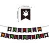 New Happy Halloween Banner Horror Pumpkin Witch Bat Skull Garland Flags for Home Hanging Swirl Streamers Theme Party Decorations