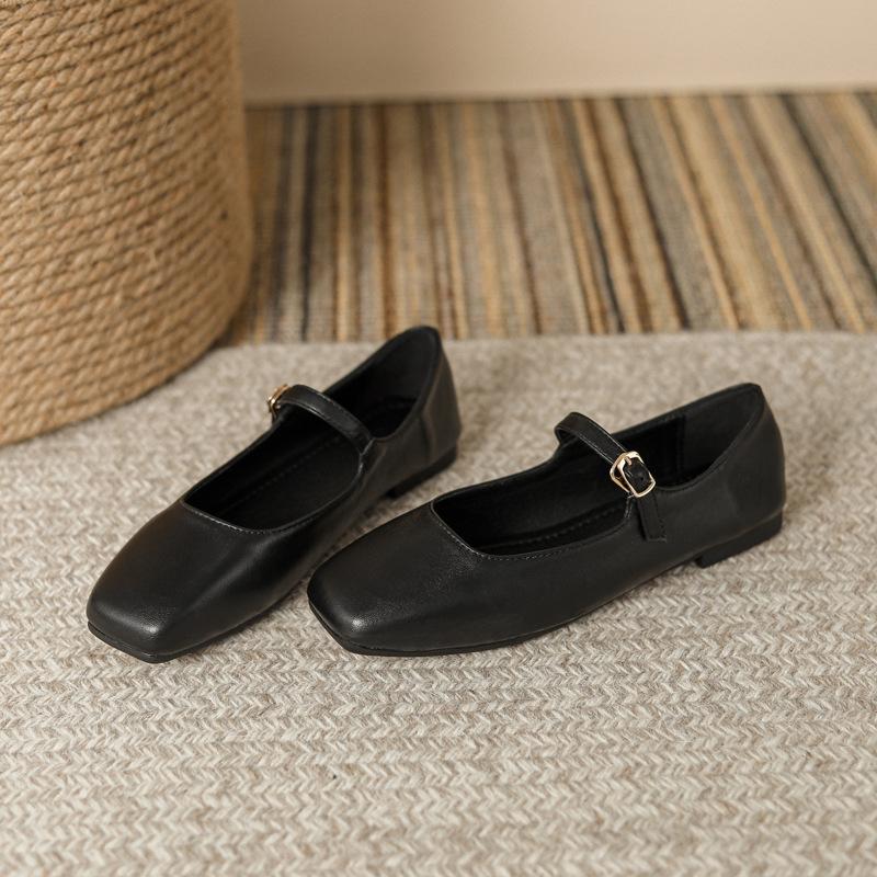 Весенние новые туфли из мягкой кожи для женщин, Ретро Элегантные туфли Мэри Джейн, Повседневные универсальные туфли-лодочки, Женская модная удобная обувь