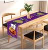 1pc Purple Halloween Table Runner Pumpkin Ghost Table Runner Dustproof Durable Tablecloth for Halloween Dining Room Decoration