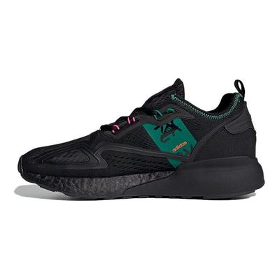 Кроссовки унисекс ZX 2K Boost Black Ярко-зеленые Core-Black Grey-Five GX2719