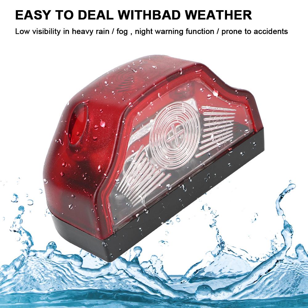 3 светодиодные номерные лампы, водонепроницаемые E9 для грузовых автомобилей с прицепом, белый свет 12 В-24 В, освещение номерного знака автомобиля