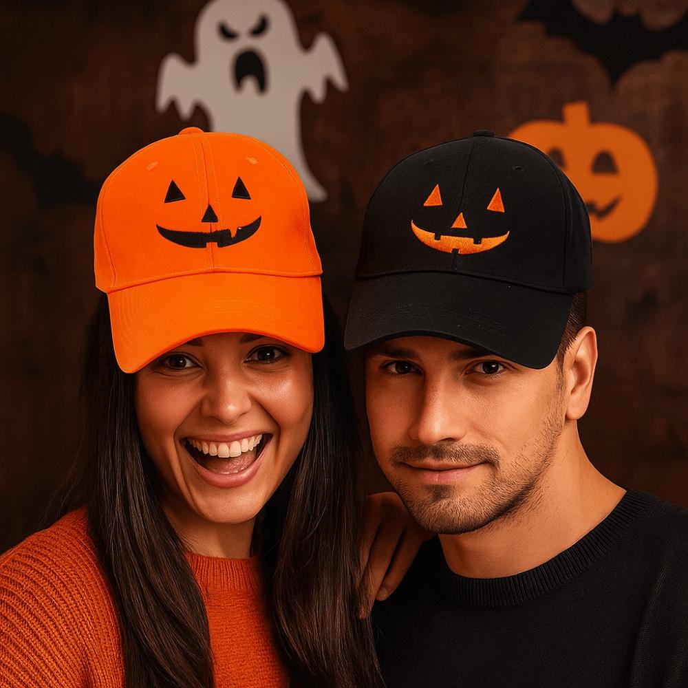 UV Protection Halloween Baseball Cap Lightweight Sunshade Cap Fashion Pumpkin Embroidery Hat Party