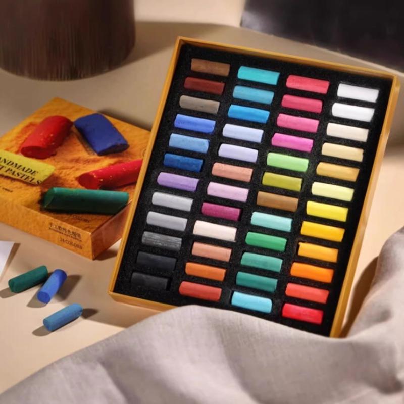 24/36/48Color handmade Soft Chalk Pastels Set for Artist Graffiti Drawing Coloring Art Stationery Supplies Overlapping Non Toxic