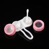 Portable Square Solid Color Container Holder Mirror Cover Contact Lens Case Storage Soaking Box