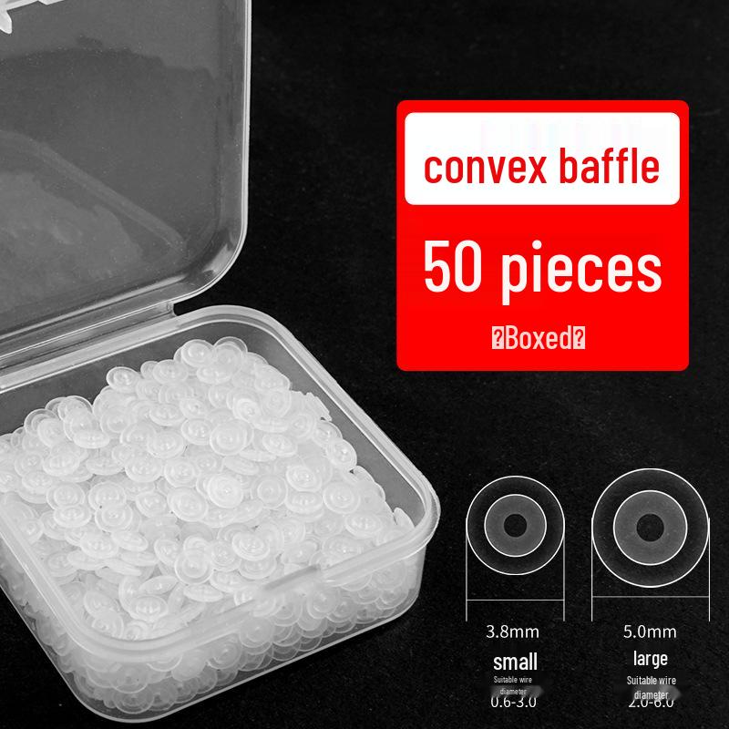 Кристальный поплавок-стопор для заброса с берега - Полукруглая бусина и хлопковый узел, рыболовные аксессуары