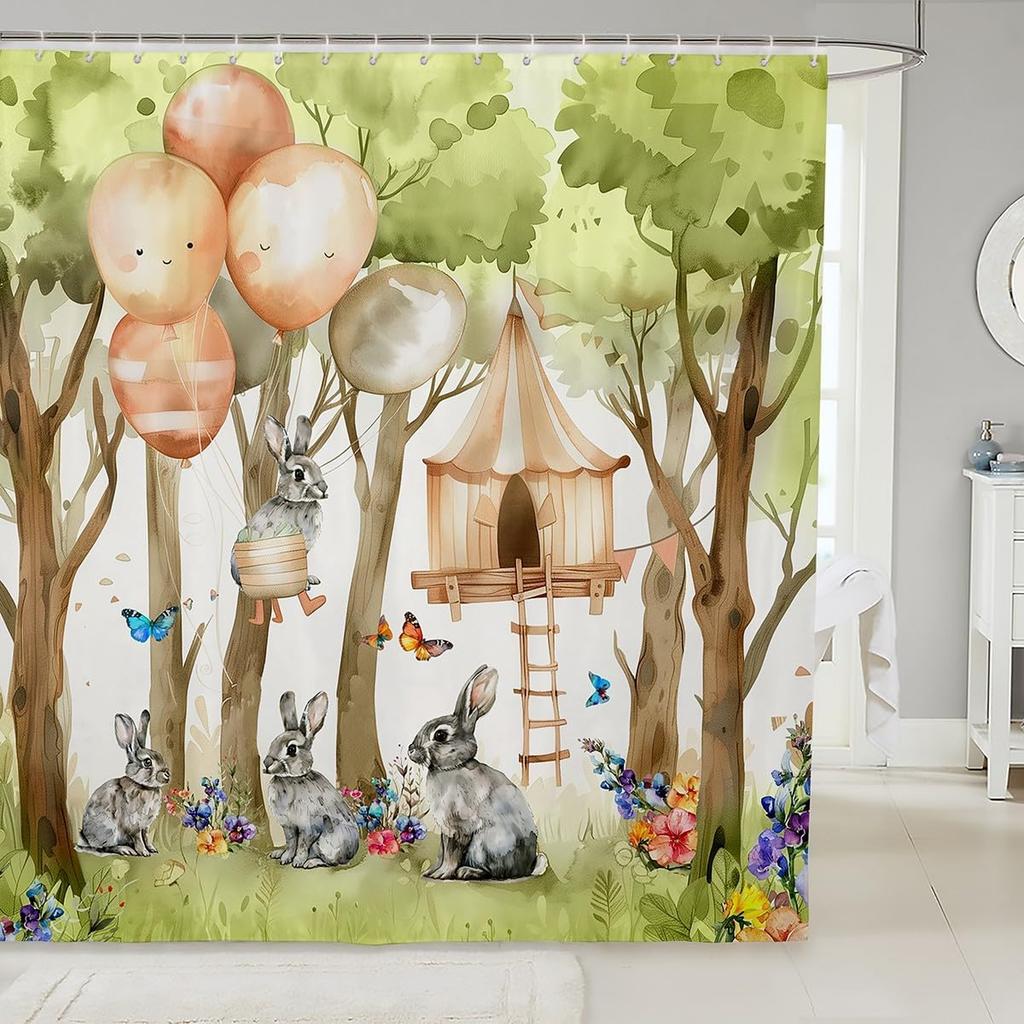 Мультяшная шторка для душа с кошкой, Японская живопись укиё Волны Восход Занавеска для ванной Комната для детей Подростков Женщин Декор, Океан Водонепроницаемая