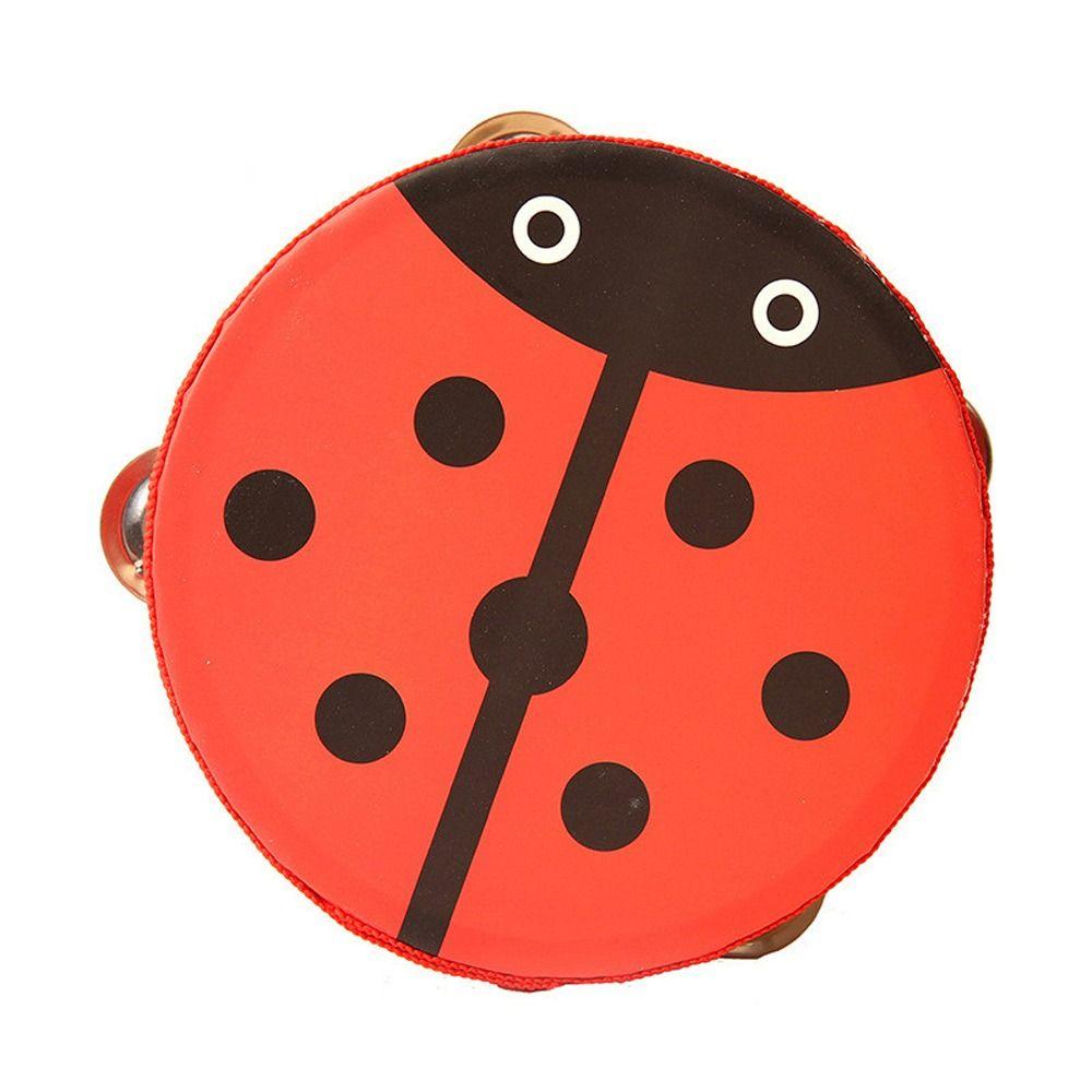 Music Toys Tambourine Cartoon Pattern Kids Bell Drum Children Hand Drum Baby Gifts
