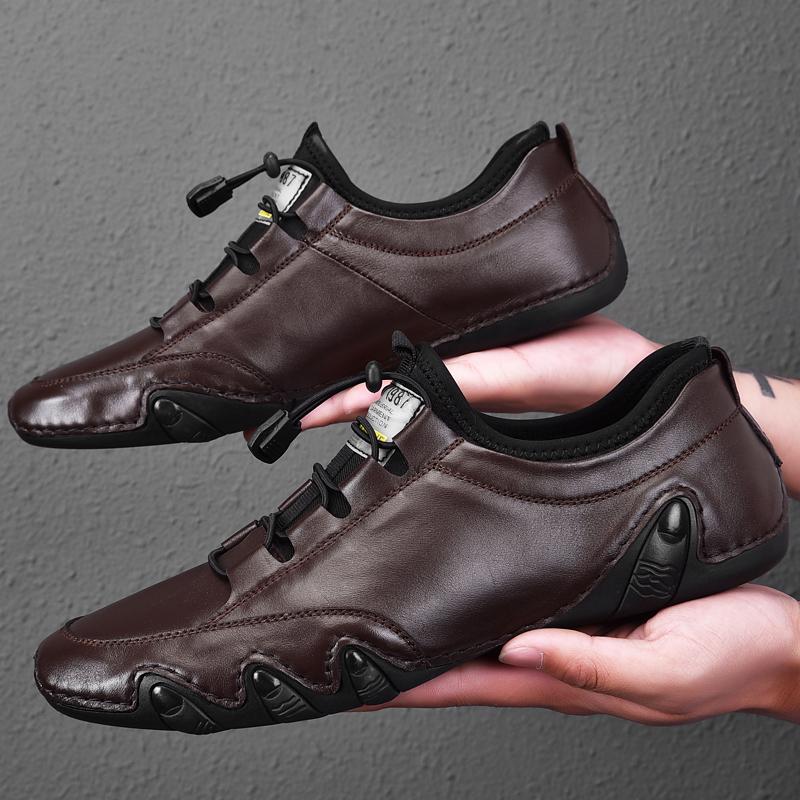 Мужская кожаная повседневная обувь Обувь для вождения