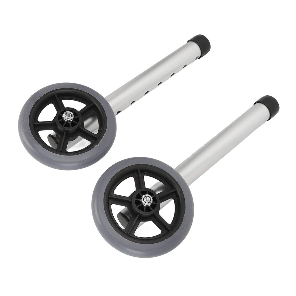 2Pcs Walker Wheels Replacement Adjustable for The Elderly Disabled Accessories Aluminum Alloy Legs