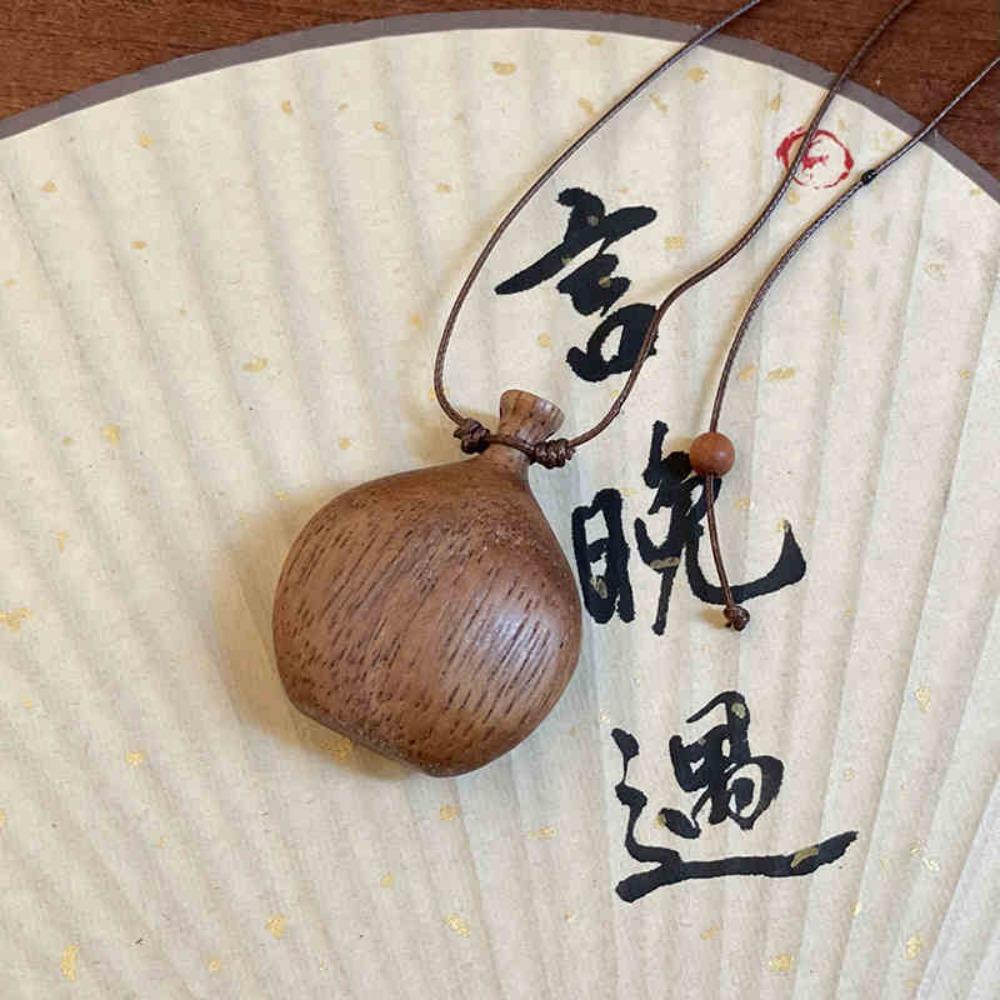 Ожерелье из цепочки «Деревянный свитер» с длинным кулоном, новое ожерелье «Флагон»