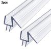 2-Pack Shower Door Bottom Seal Sweep for  Frameless Glass Rail