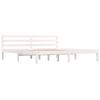 VidaXL Bed Frames Solid Pine Wood 180x200 Cm White Super King