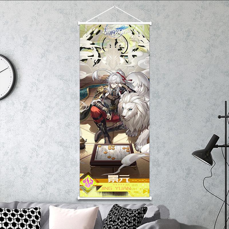 25x75 см Honkai Star Rail подвесная картина Kafka DanHeng персиковая кожа декоративный свиток