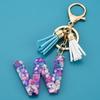 Wish Creative Fashion Jewelry: Colored Acrylic Letter Tassel Keychain