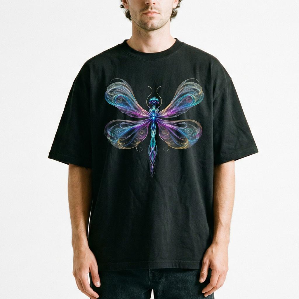 Iridescent Fantasy Dragonfly T-Shirt Mystic Magical Insect Tee