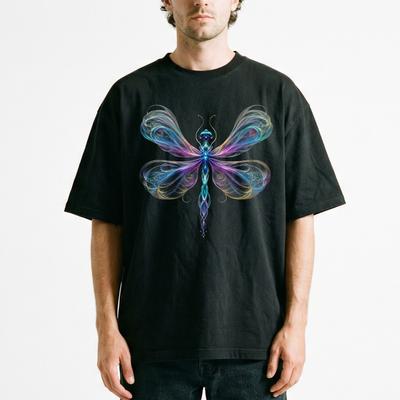 Iridescent Fantasy Dragonfly T-Shirt Mystic Magical Insect Tee