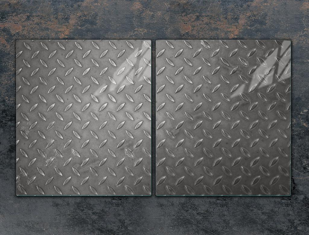 Glass protective plate for the stove 2x45x52 Pattern