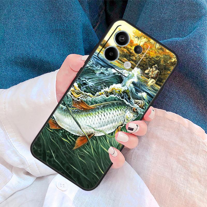 Чехол с рисунком Рыбалка для Xiaomi Redmi Note 14 13 11 9 10 12 Pro 9S 10S 11S 12S Redmi 14C 10C 12C 13C