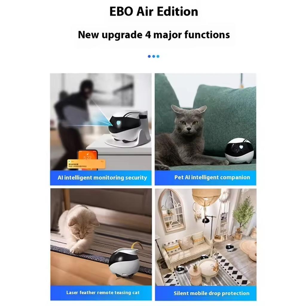 Умный робот Air EBO SE Беспроводная камера Робот Удаленный мониторинг Робот-компаньон для питомцев Управление в реальном времени Дом