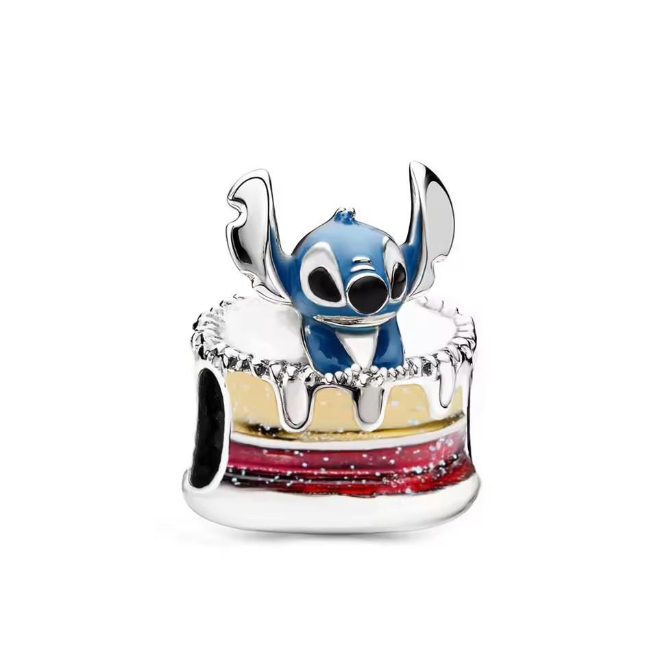 Модные бусины-шармы Lilo & Stitch Mickey Minnie из серебра 925 пробы, подходят для браслета, эмаль, DIY украшения, подарок