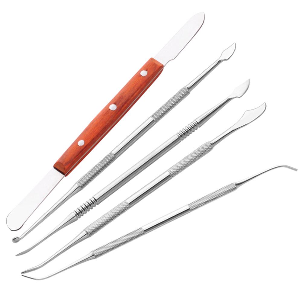 Stainless Steel Wax Carvers Set Double Ended Wax Carver with Storage Case 10pcs Dental Waxing Tool