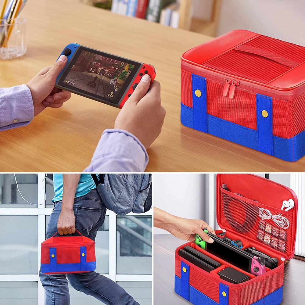 Large Carrying Case for Nintendo Switch OLED Console Pro Controller Travel Storage Bag Case Compatible Nintendo Switch Joycon