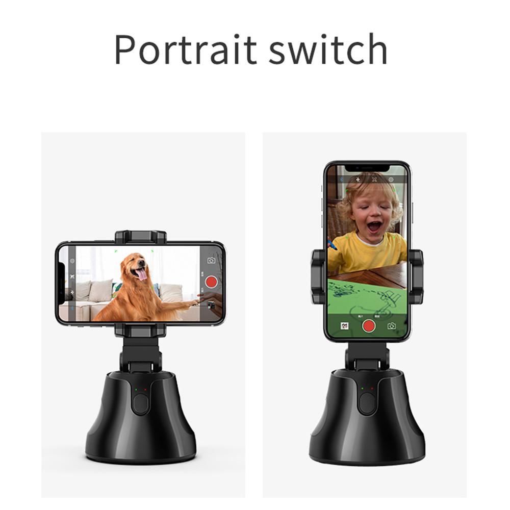 Q8 Auto Face Tracking Phone Gimbal Stand, 360-Degree Smart Shooting Stabilizer with Object Tracking for Vlog, Live Streaming, Video Recording